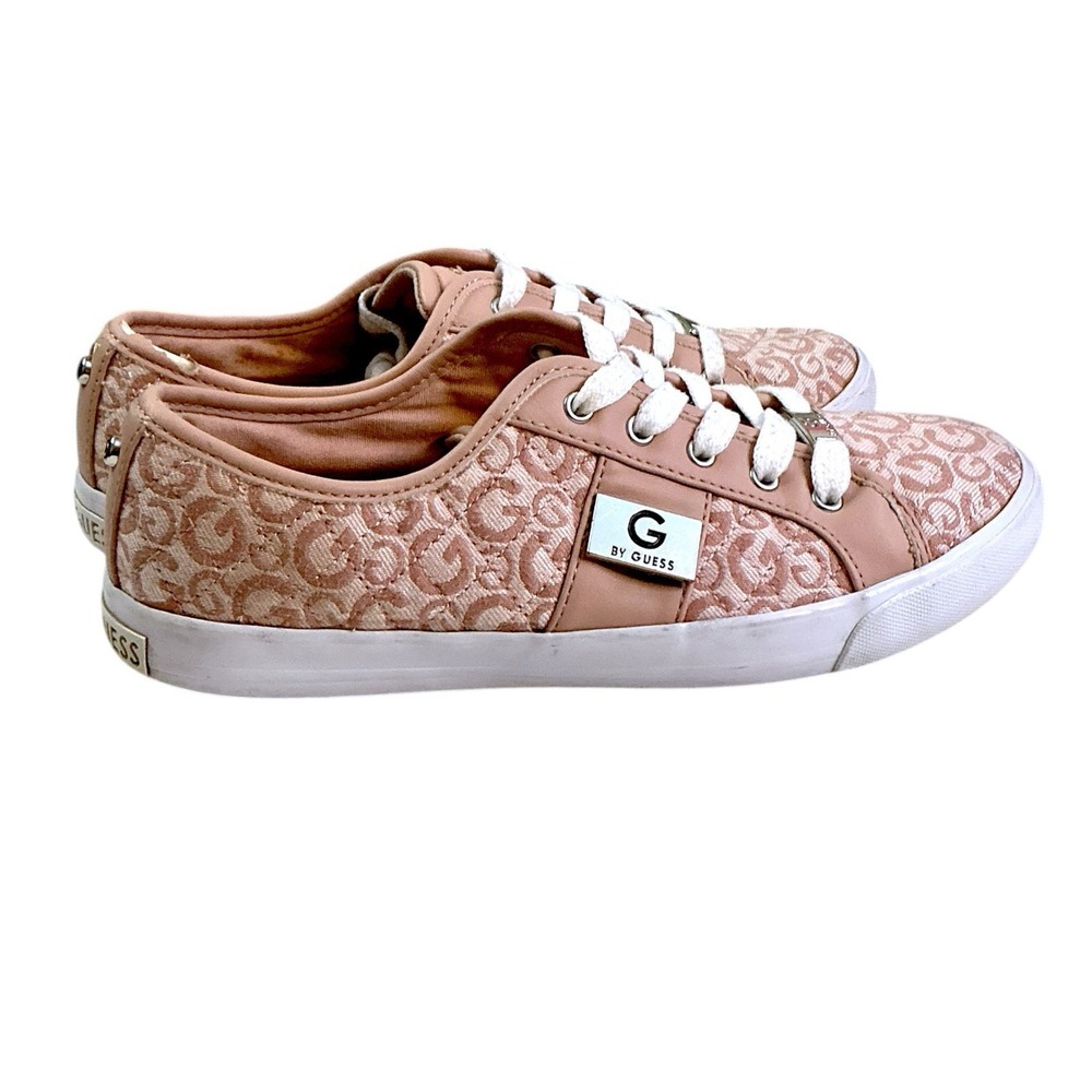 G by Guess Shoes Womens 8.5 M Tannur 3 Sneakers Pink Canvas Round Toe Lace Up - Picture 8 of 15